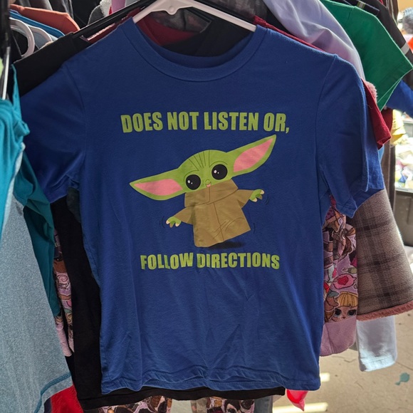 Blue Kids Shirt with Green Character Design - Picture 1 of 1